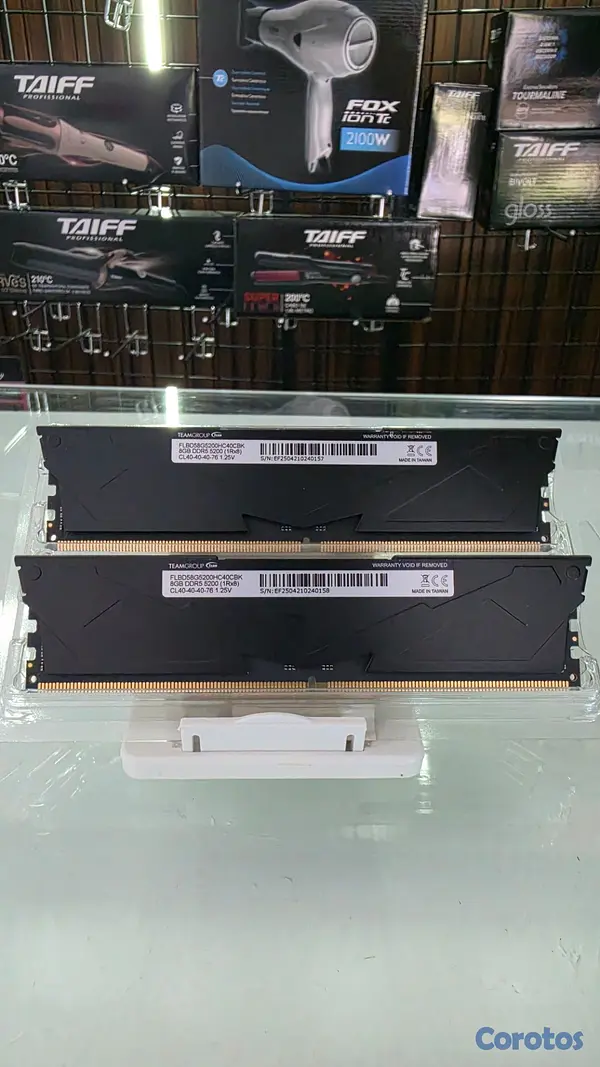 computadoras y laptops - Memoria Ram DDR5 16GB 2x8 T-Force Vulcan 5200 2