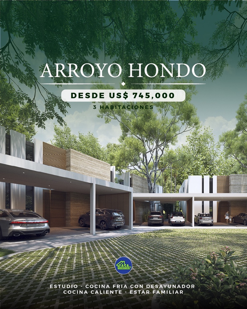 casas - Casa en Arroyo Hondo Casa, Cuesta Hermosa, Patio, Estudio, 3 habitaciones  1