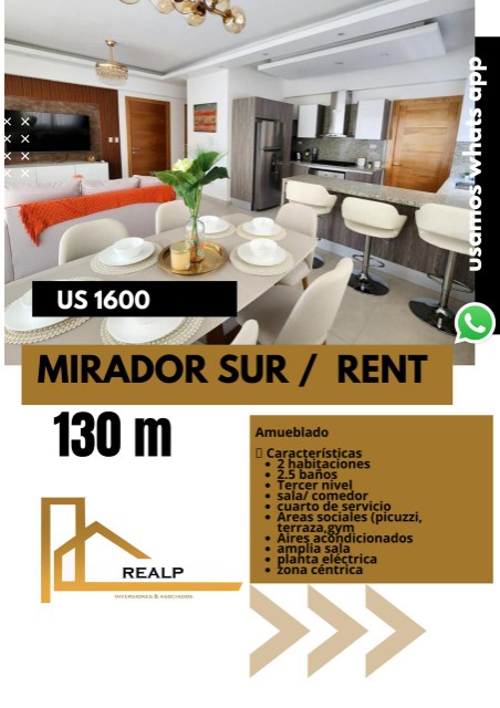 apartamentos - Apartamento mirador sur amoblado