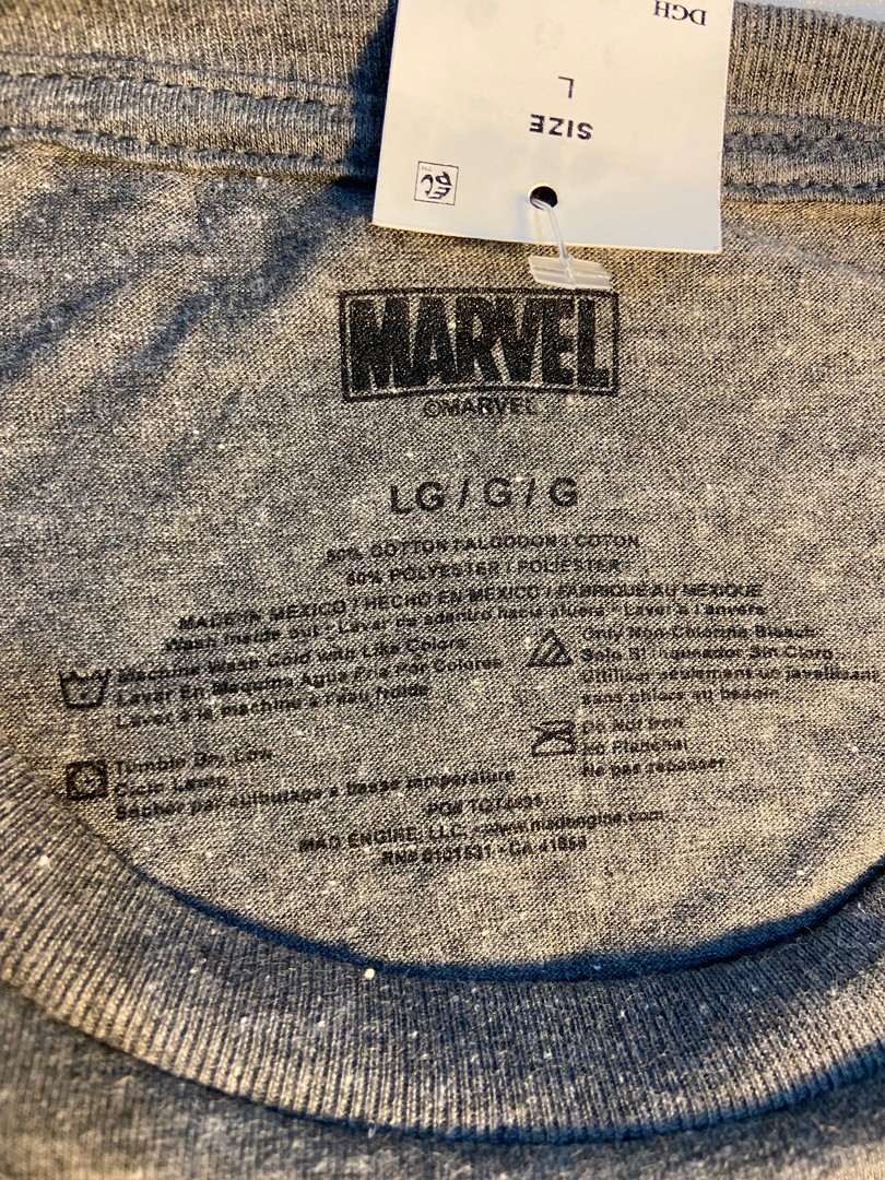 ropa para hombre - Tshirt de Marvel Large Nuevo Gris 3