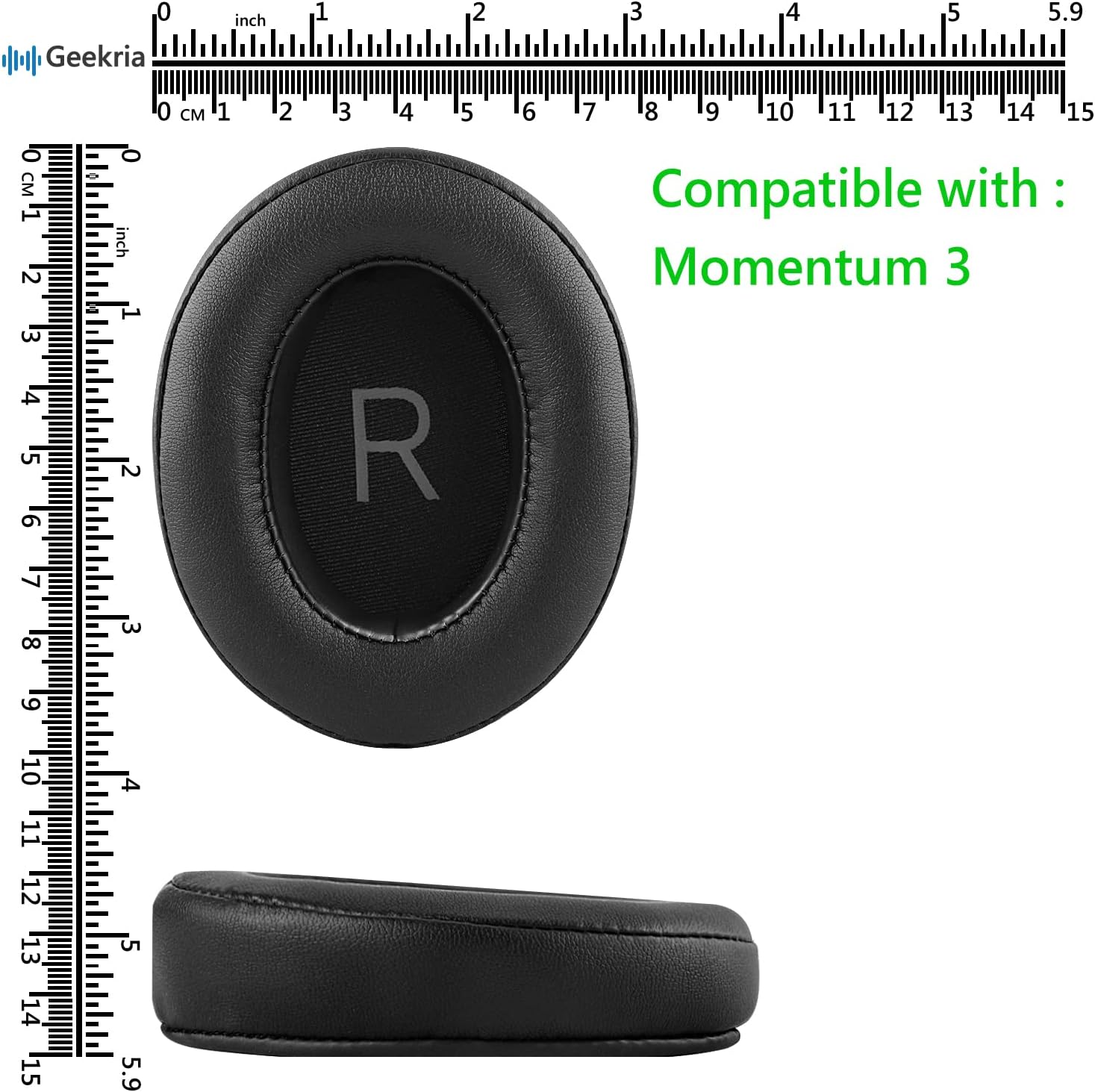 camaras y audio - Geekria - Almohadillas para Sennheiser Momentum 3 5