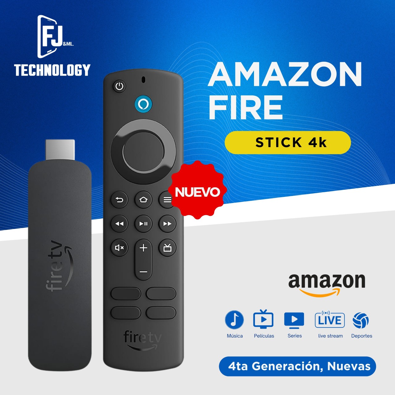 tv - AMAZON FIRE STICK 4K 4TA GENERACIÓN TOTALMENTE NUEVO Y SELLADO 