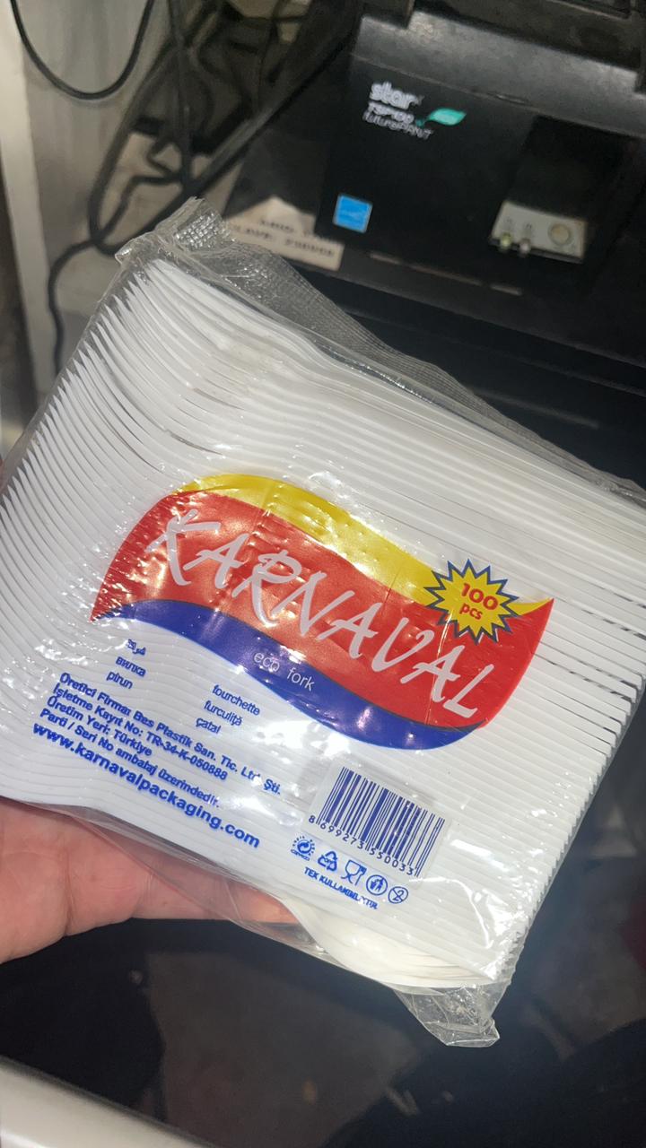 cocina - tenedores desechables, Karvajal 100pcs