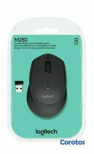 computadoras y laptops - MOUSE LOGITECH M280 INALAMBRICO OPTICO, RECEPTOR USB, NEGRO, ERGONOMICO. 1