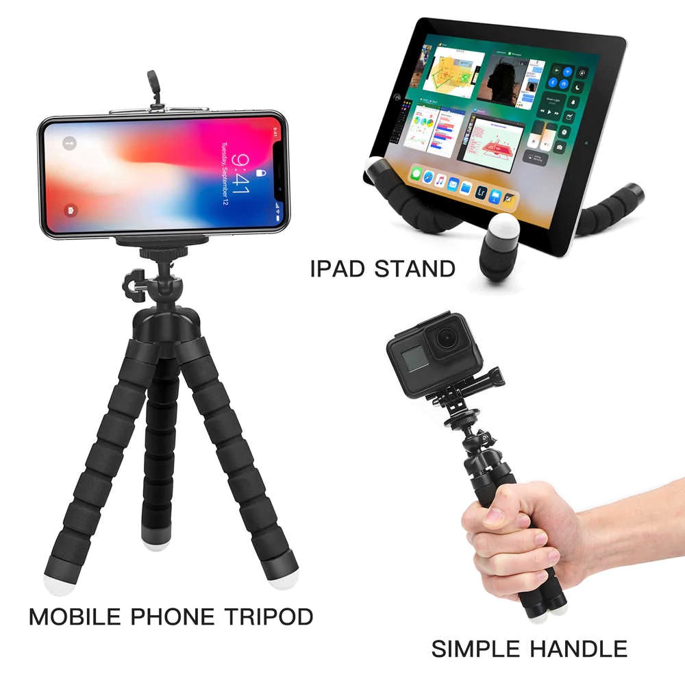 accesorios para electronica - TRÍPODE MINI FLEXIBLE UNIVERSAL PARA CELULARES, AJUSTABLE, ROTACIÓN 360 GRADO 7