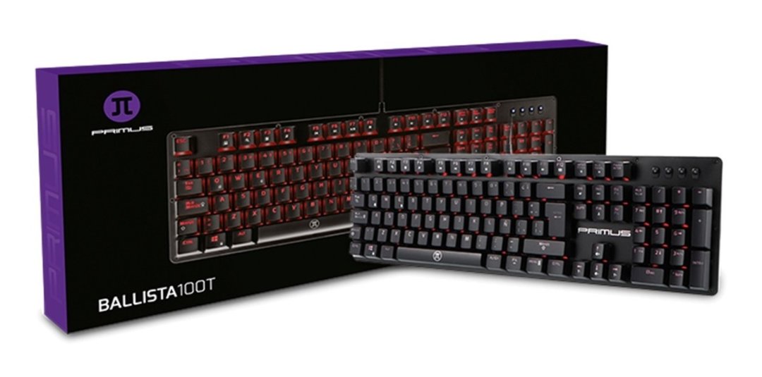 computadoras y laptops - TECLADO PRIMUS GAMING, USB, CON ILUMINACION ROJA (PKS-102S) 2