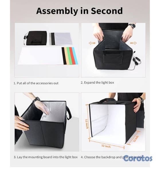 accesorios para electronica - Mini estudio profesional portatil + base giratoria 5