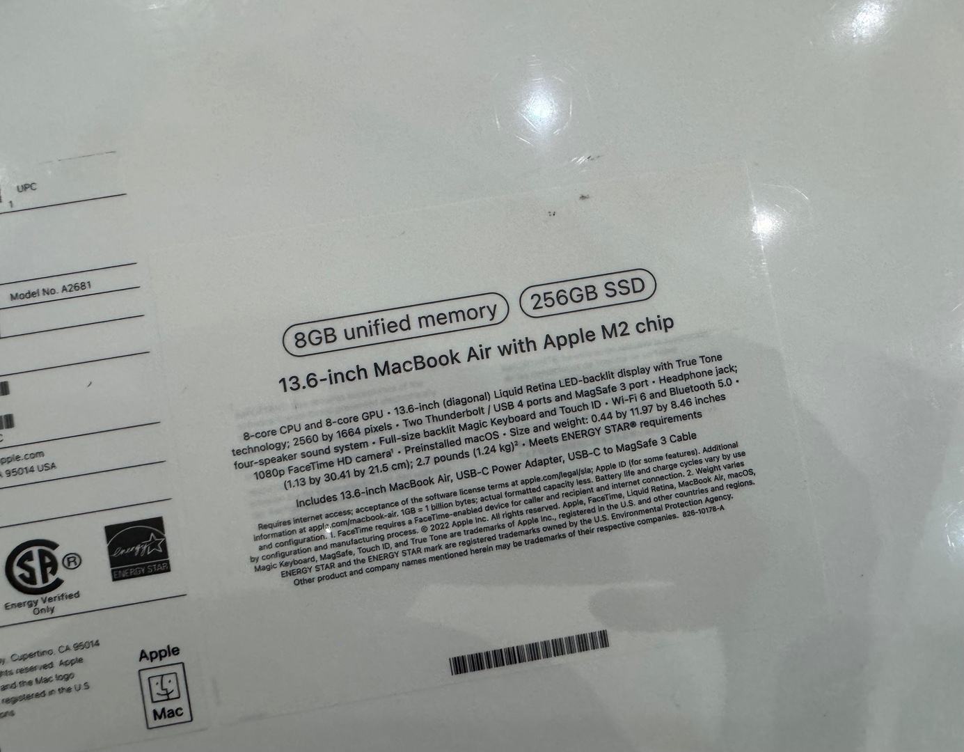 computadoras y laptops - MacBook Air 2022 13.6 inch M2 Apple Chip | 256GB | 8GB RAM Nueva  1