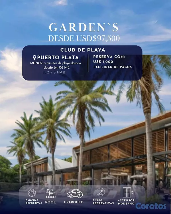 apartamentos - Apartamentos de venta en puerto plata con club de  7