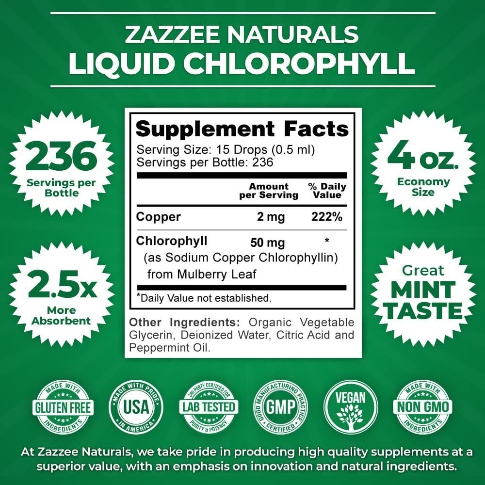 Salud y Equipamiento Médico - Clorofila 50 Mg Zazzee - Ml A $1464 - Ml A $1542 2