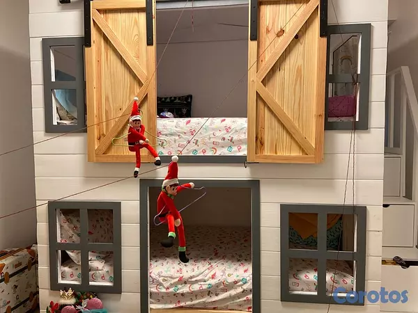 muebles y colchones - Cama de niños o niñas set juego camarote madera co 3