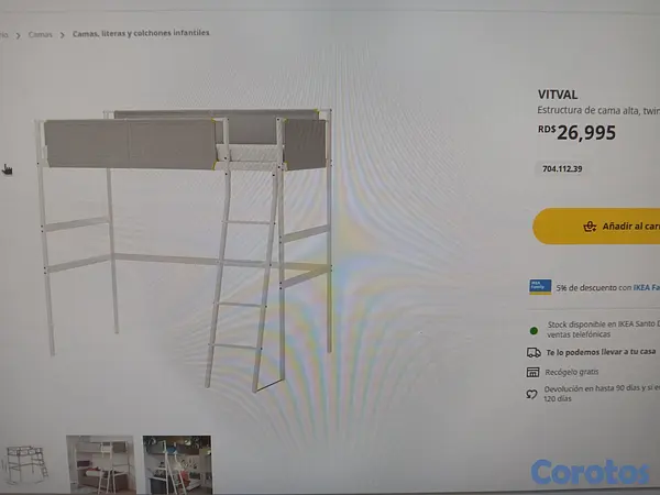 muebles y colchones - Ikea Vitval cama 2
