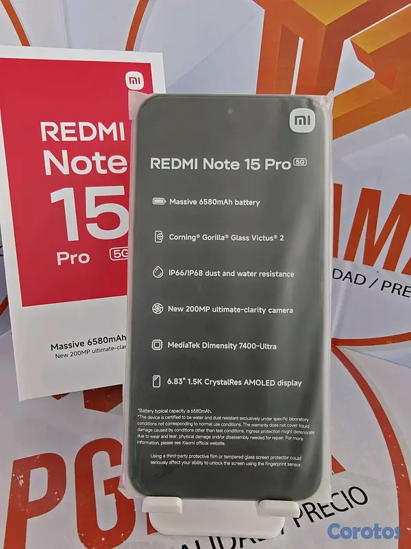 celulares y tabletas - REDMI NOTE 15 PRO 5G, 12GB RAM 512GB ROM 10