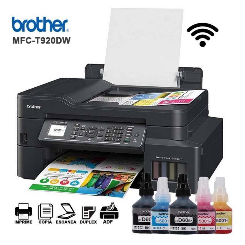 impresoras y scanners - MULTIFUNCION ,BROTHER INKBENEFIT TANK MFCT920DW, WI-FI, DUPLEX AUTOMATICO ,COPIA