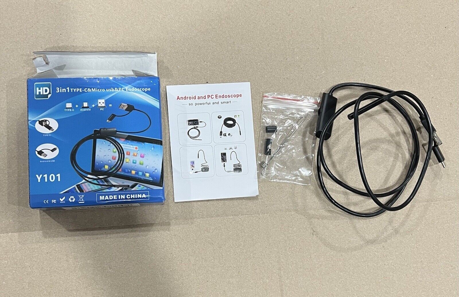 accesorios para electronica - 3 en 1 Tipo C Endoscopio 8LED USB Microscopio PC Boroscopio HD Cable impermeable 2