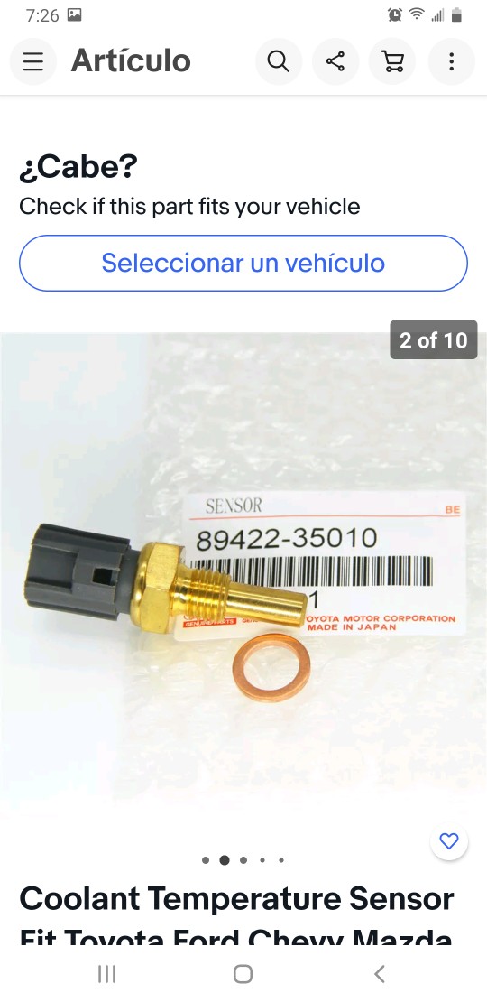 accesorios para vehiculos - Sensor de temperatura Toyota Camry 2002 - 2006 1