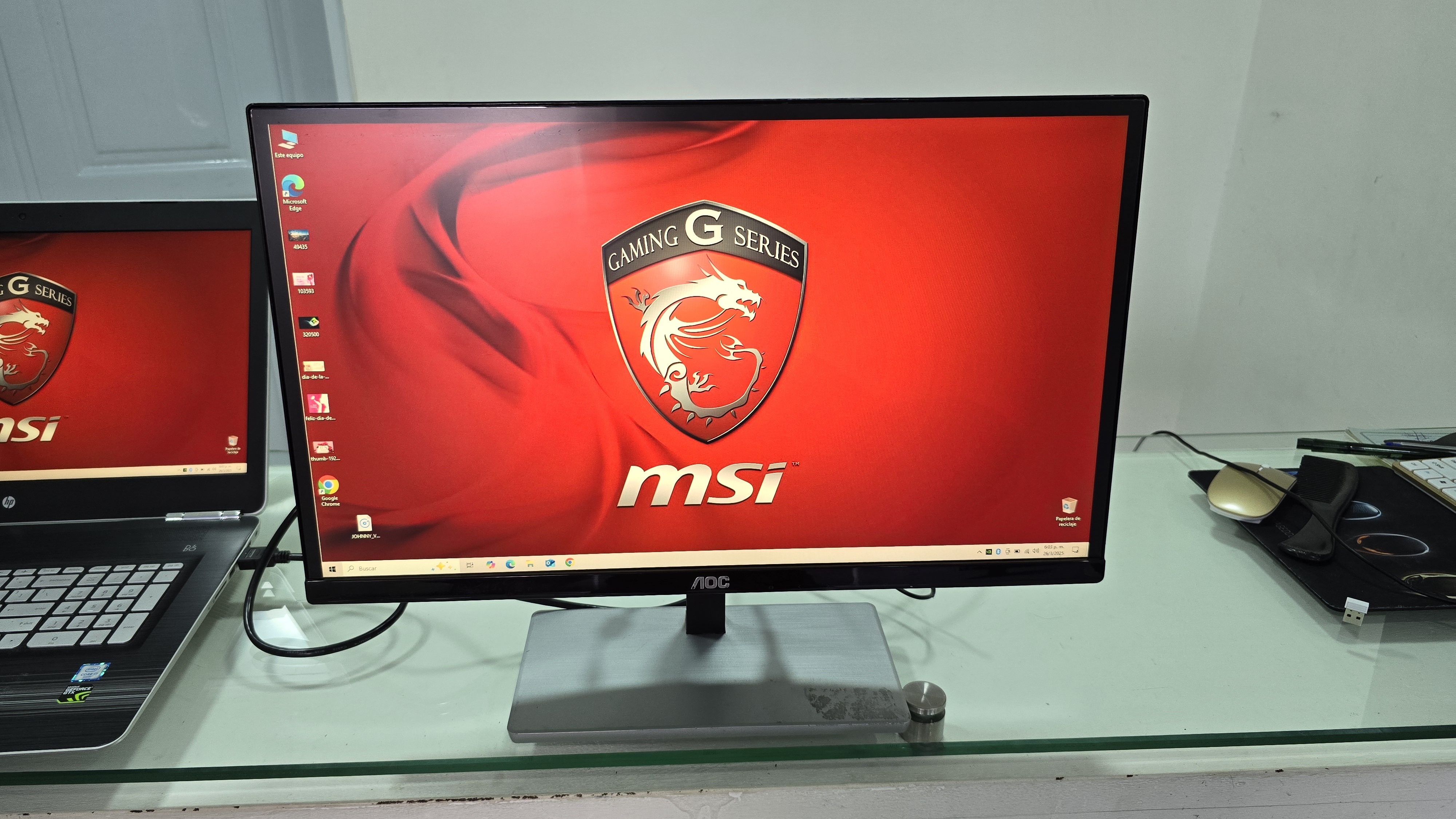 computadoras y laptops - Monitor AOC 23 Pulg Sin Bordes hdmi vga new 1