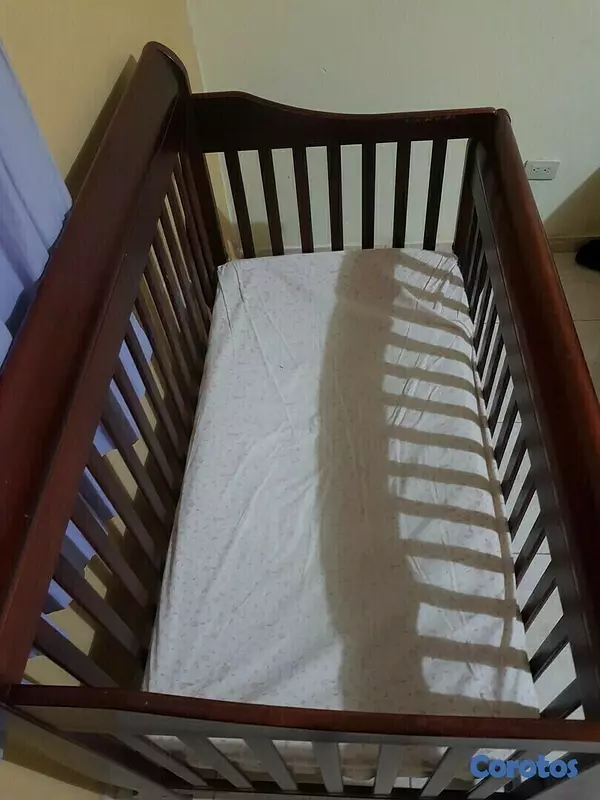 muebles - Cama Cuna convertible 4 posiciones en caoba NEGOCIABLE 5