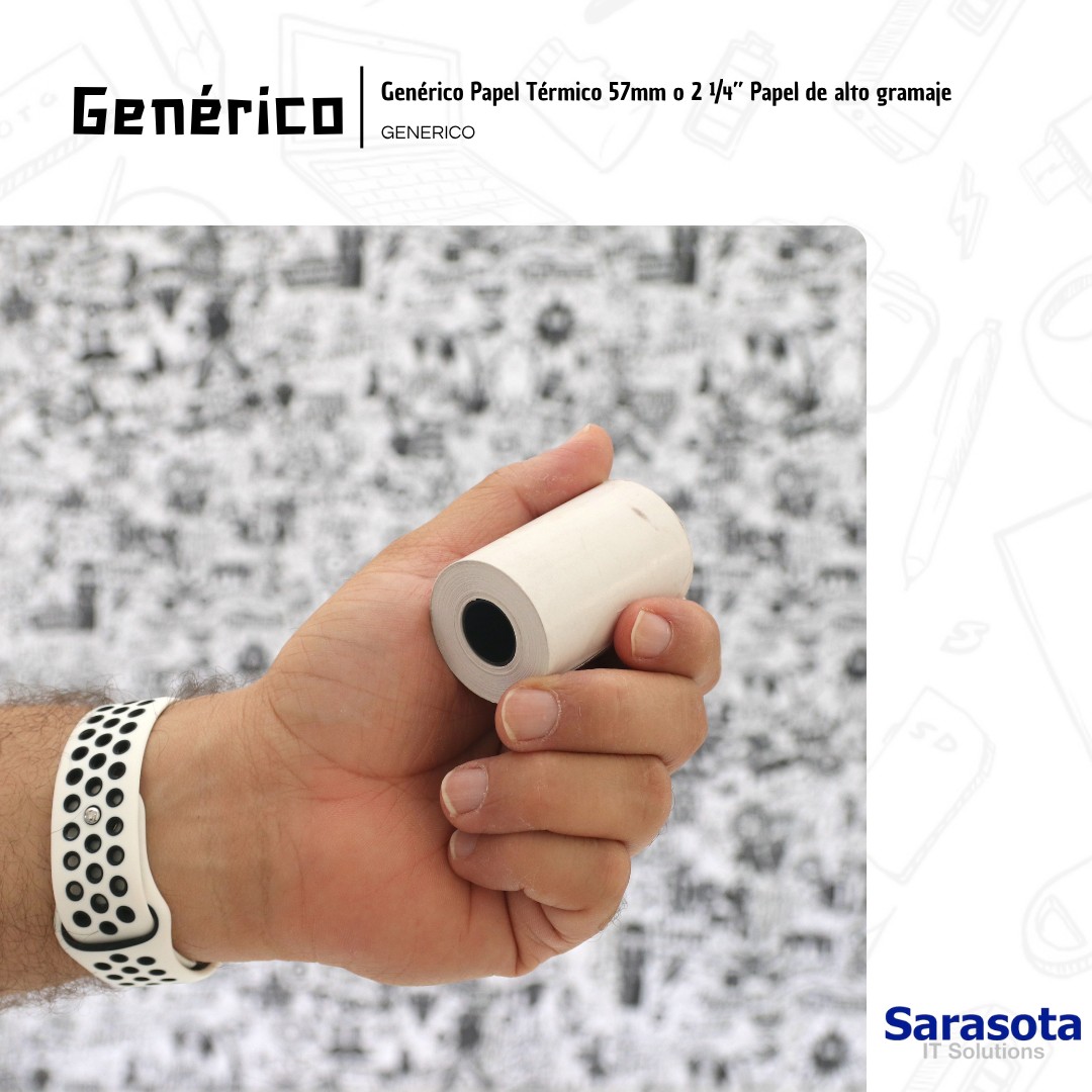 accesorios para electronica - Papel Térmico 57mm o 2 ¼” Papel de alto gramaje 1