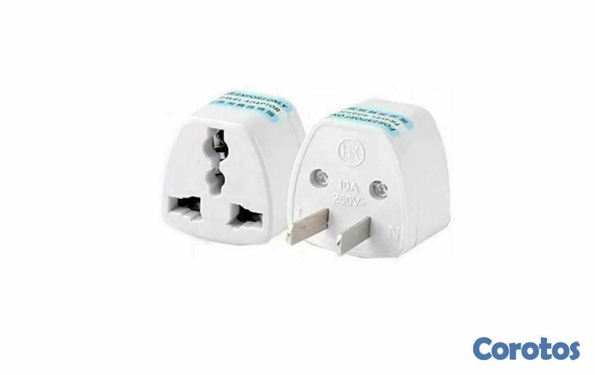 accesorios para electronica - Adaptador de corriente enchufe europeo a americano 3