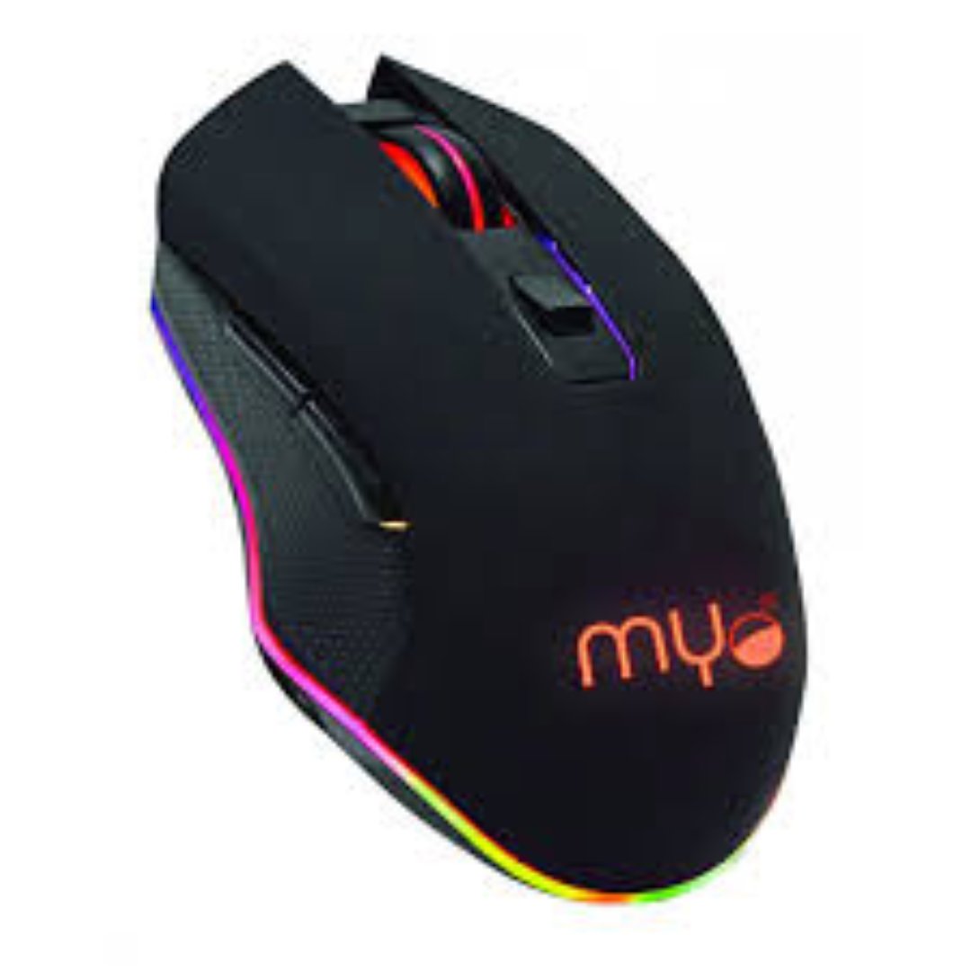 computadoras y laptops - MOUSE GAMING MYO SERIE 4, 6 BOTONES, VELOCIDAD DEL MOUSE AJUSTABLE ENTRE 800 A 3