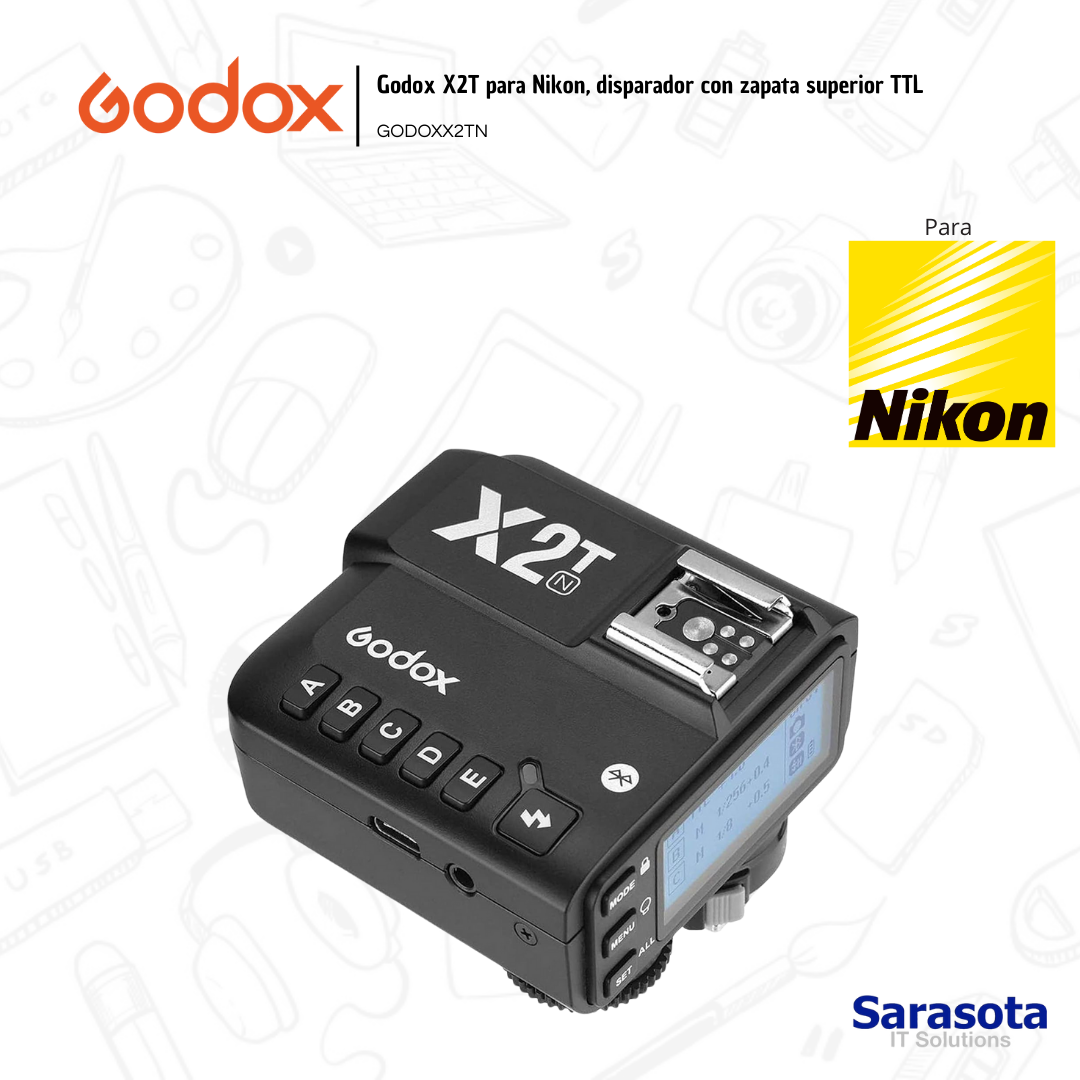 accesorios para electronica - Disparador Godox X2T para Nikon Garantía 1 año