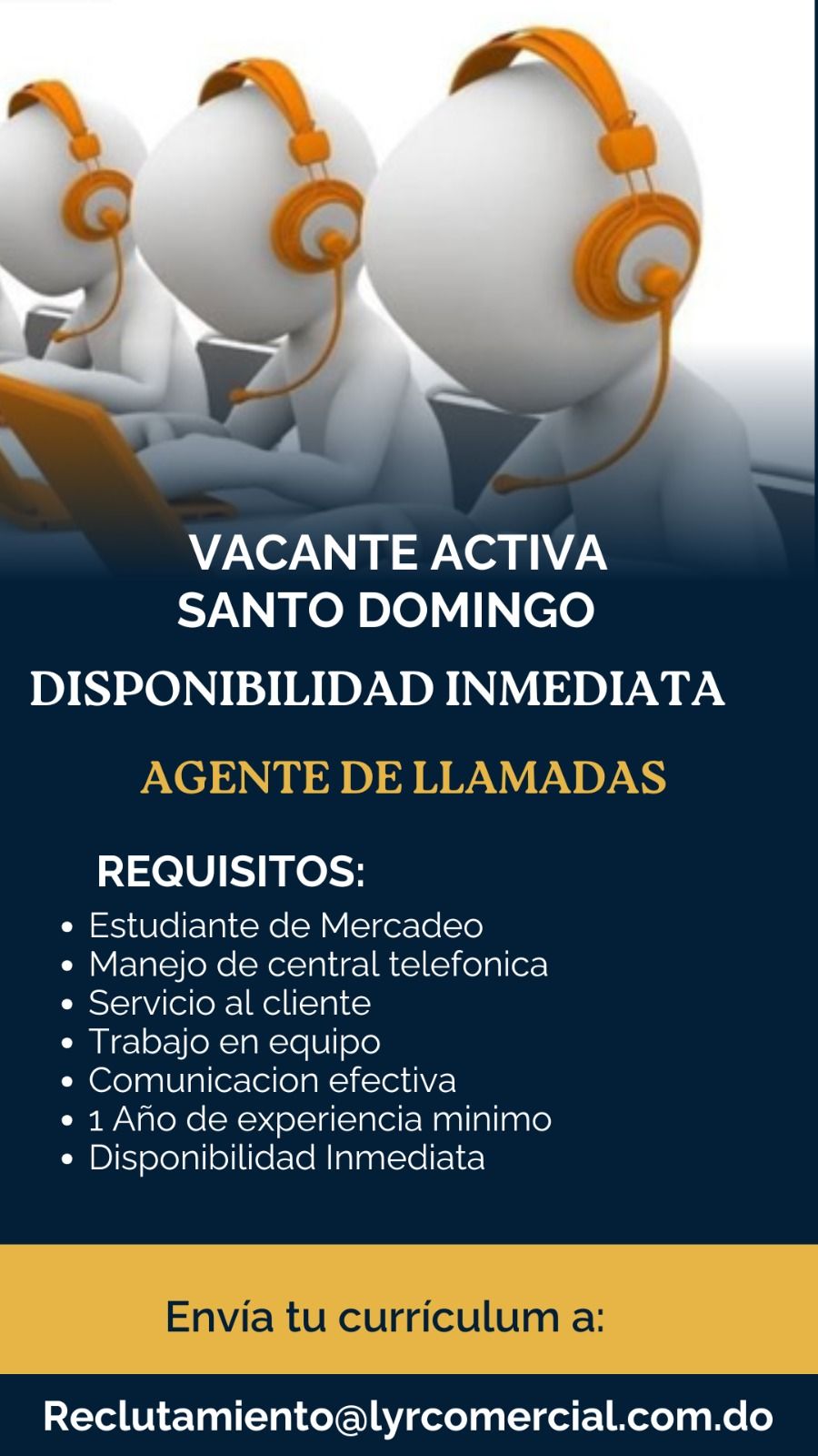 empleos disponibles - Agente de Llamadas