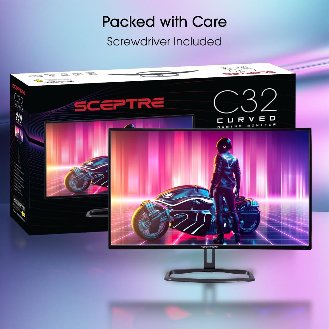 computadoras y laptops - Sceptre Monitor Gaming Curvo  Full HD 1080p de 32 pulgadas hasta 240 Hz, 1 ms, 4