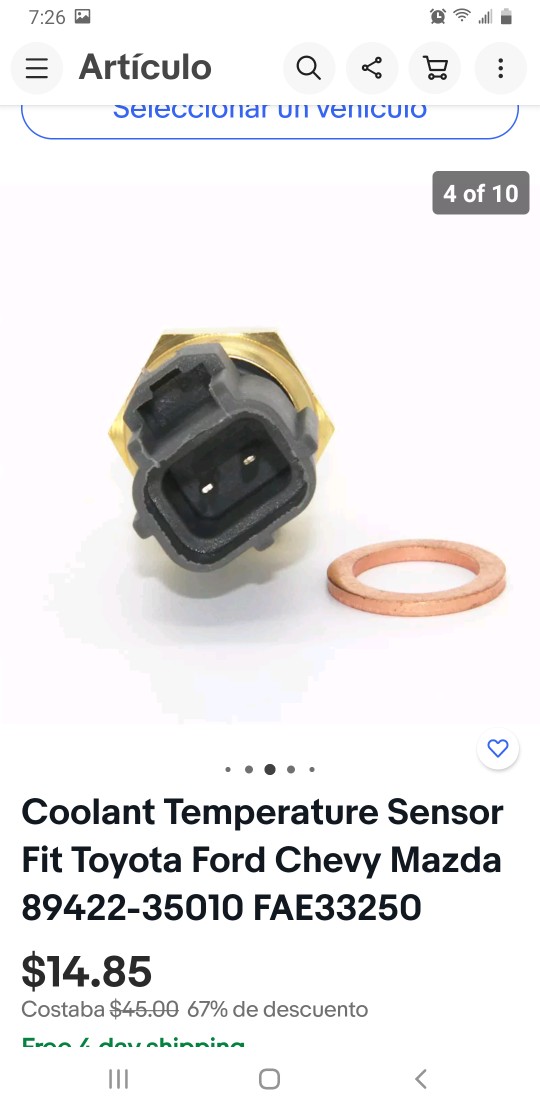 accesorios para vehiculos - Sensor de temperatura Toyota Camry 2002 - 2006 2