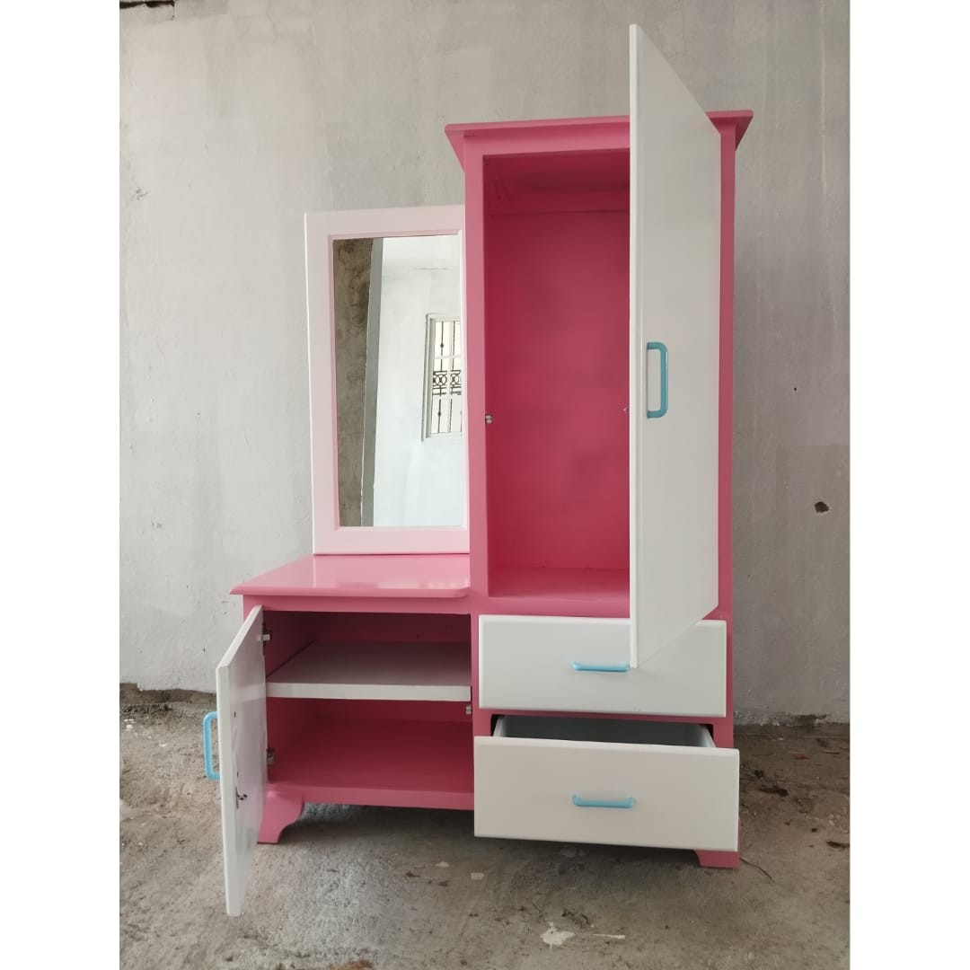 muebles - Gavetero para niña en color rosa 