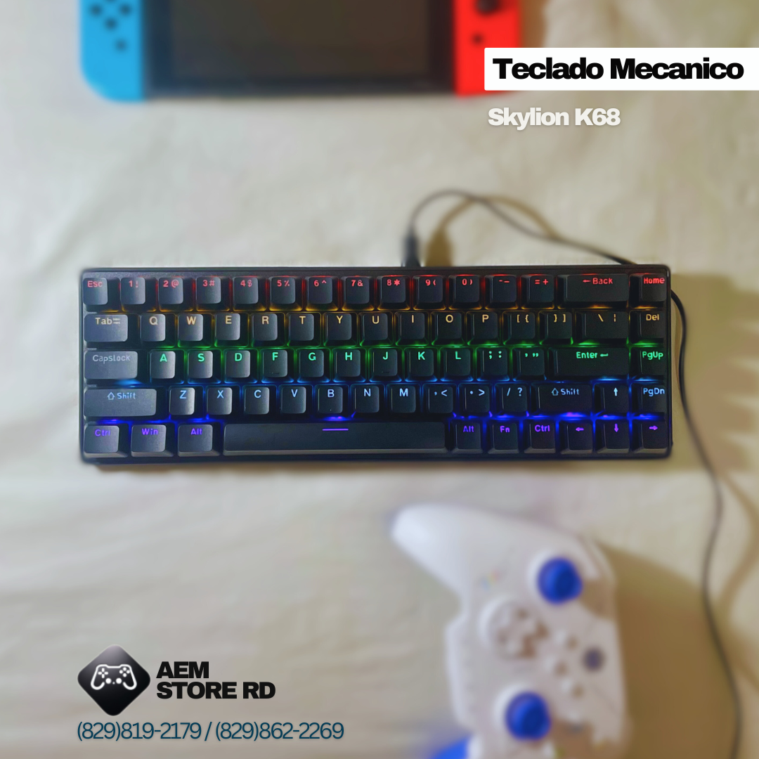 computadoras y laptops - Teclado Mecánico Skylion K68, 68 Teclas