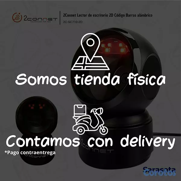 accesorios para electronica - 2Connet Lector 2D para Escritorio OmniDireccional  3