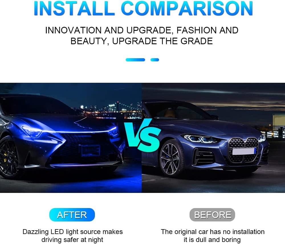 otros electronicos - Tira de Luz led para bonete, tira led para carro, vehiculo  2