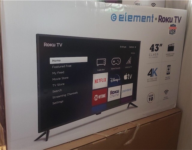 Televisión Element 43 pulgadas 4k  roku smart tv con su garantía