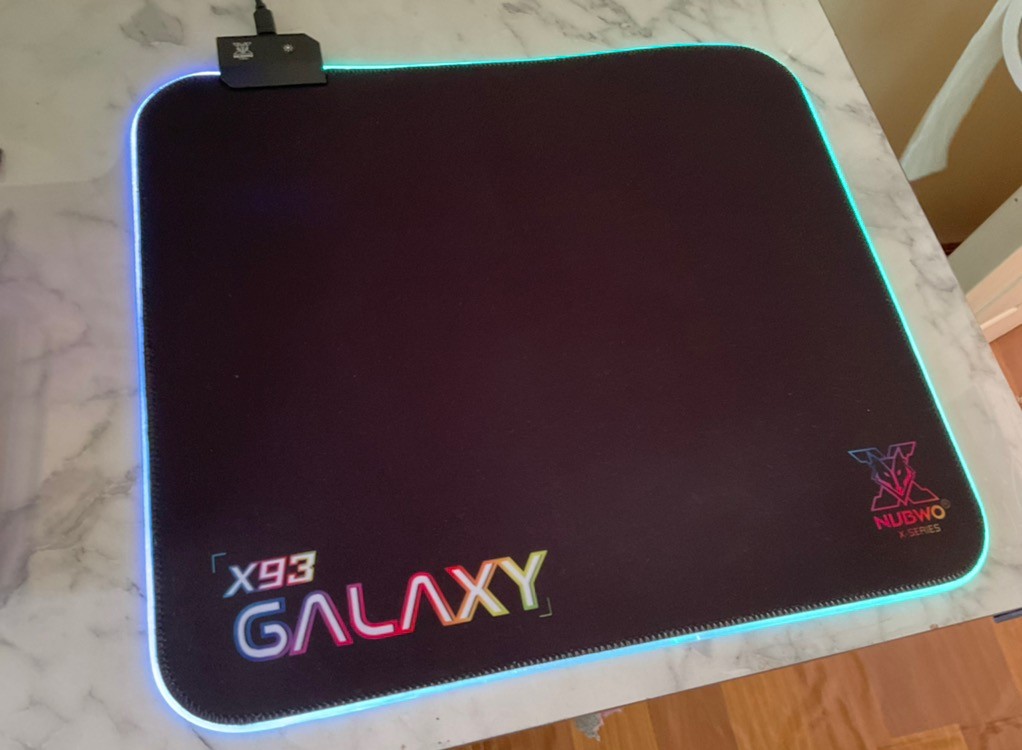 accesorios para electronica - Mousepad Gaming RGB  GALAXY  X93 de escritorio para mouse, Goma Impermeable