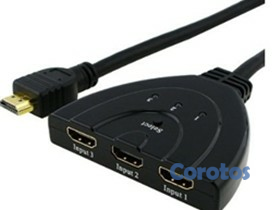 computadoras y laptops - SWITCH SPLITTER INTELIGENTE HDMI 1X3 AGILER, CON CABLE. CONECTADOS PARALELAMENTE 2