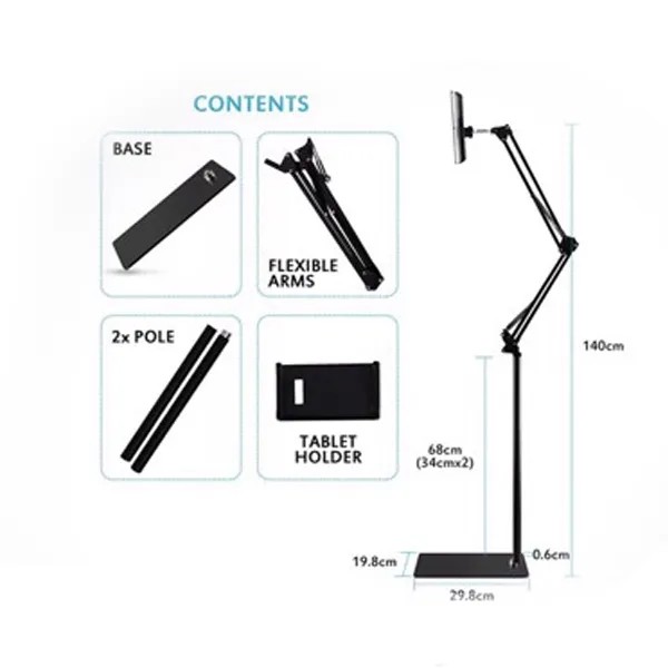 celulares y tabletas - TRIPODE DE PISO PARA TABLET Y TELEFONOS CELULARES 3
