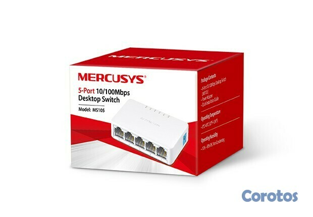 accesorios para electronica - Switch de escritorio mercusys de 5 puertos 10/100Mbps MS105 2