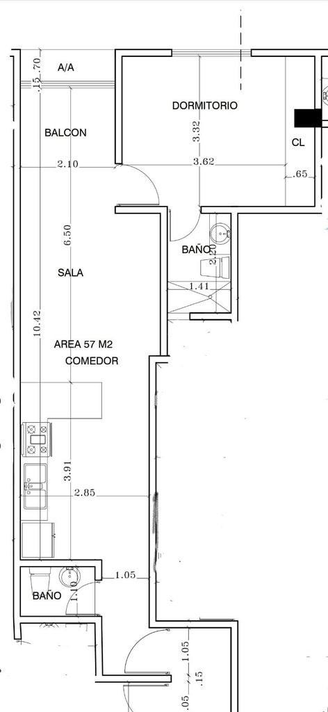 apartamentos - Apartamento en Los Jardines Del Sur de una habitación. 2