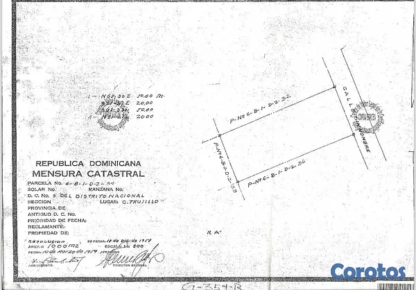 solares y terrenos - Solar en naco con Dos Frentes de 3000 metros  2
