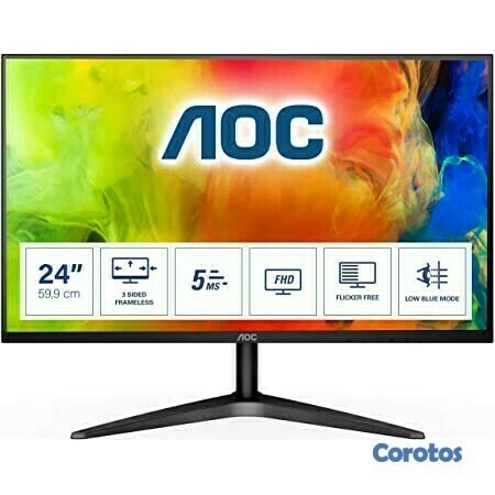 computadoras y laptops - MONITOR AOC 24 PULGADAS  LED-BACKLIT LCD MONITOR / TFT ACTIVE MATRIX,FULL HD 