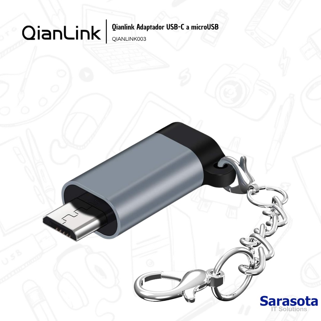 accesorios para electronica -  Adaptador USB C a Micro USB marca Qianlink 1