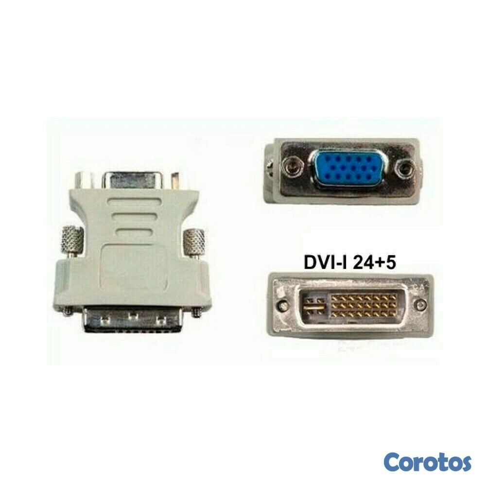 otros electronicos - Adaptador De Video DVI Macho A VGA Hembra 1