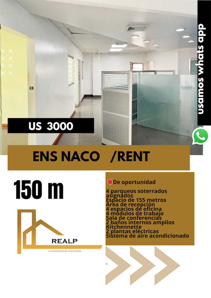 oficinas y locales comerciales - Oficina corporativa naco 