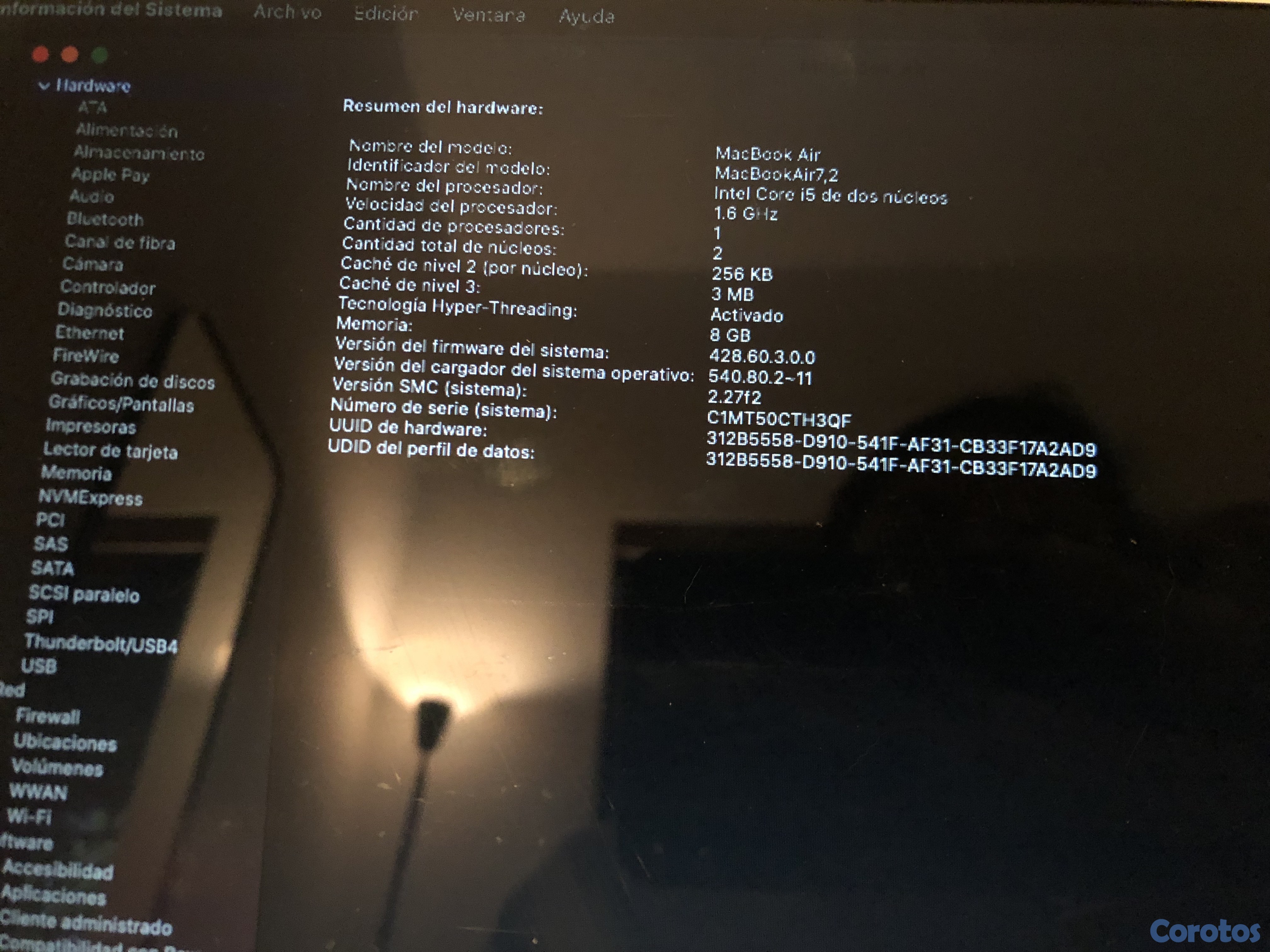 computadoras y laptops - MacBook Air 13” - 2015 – 8 GB RAM / 251 GB SSD / i5💻 4