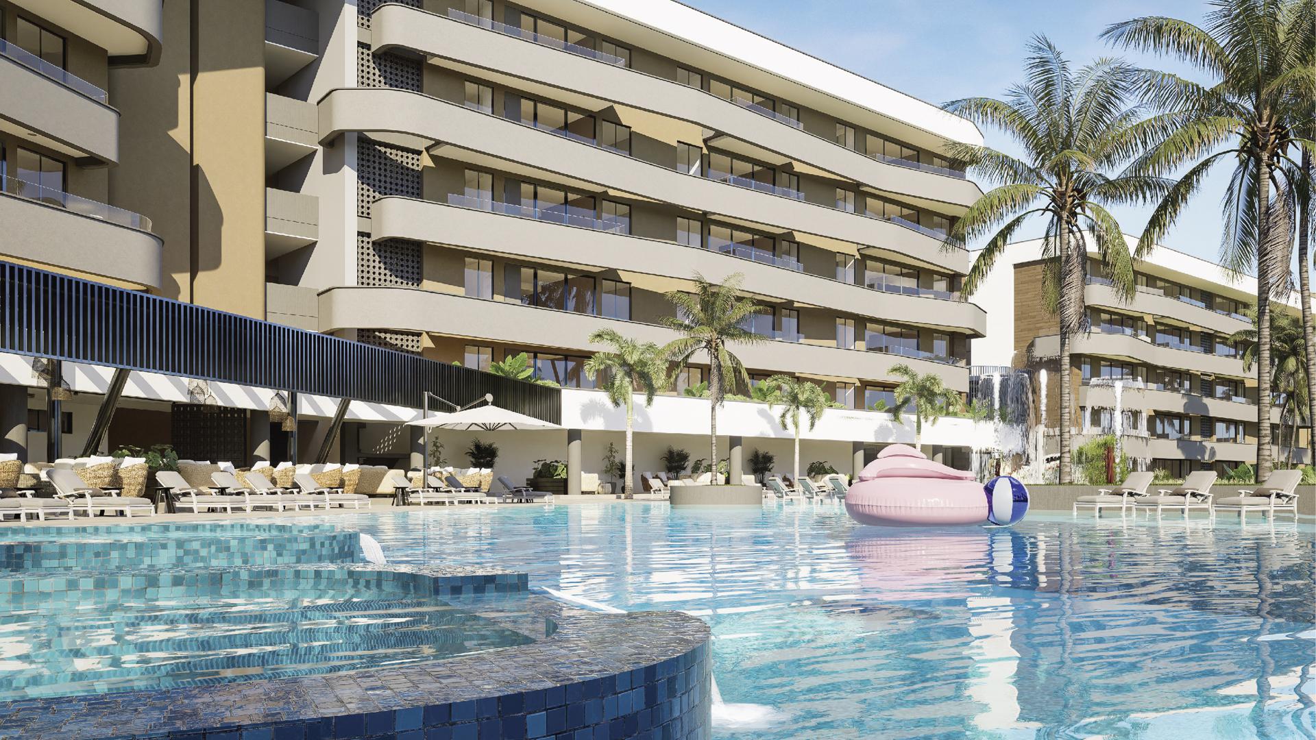 apartamentos - Palm View en Punta Cana complejo de 2 y 3 Habitaciones con Servicio Hotelero