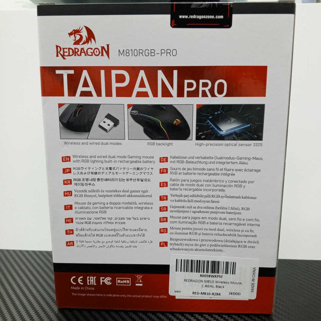 computadoras y laptops - Mouse Redragon M810 Pro Wireless Gaming 1