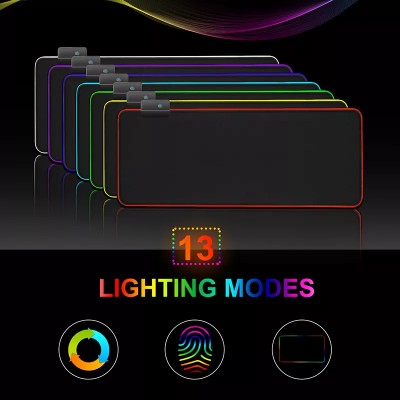 computadoras y laptops - Mouse Pad Gaming RGB Iluminado 80CM X 30CM con luz LED 12 colores 1