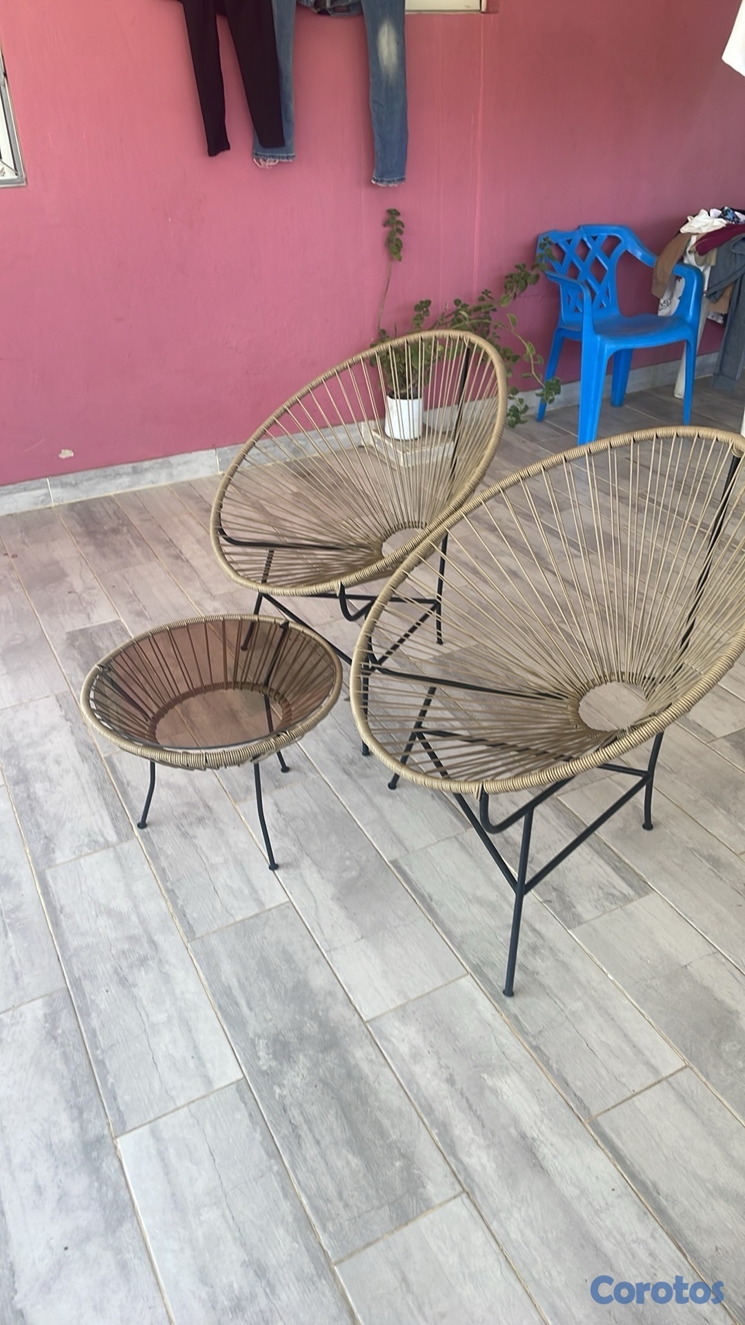 decoración y accesorios - silla Acapulco en mimbre  1