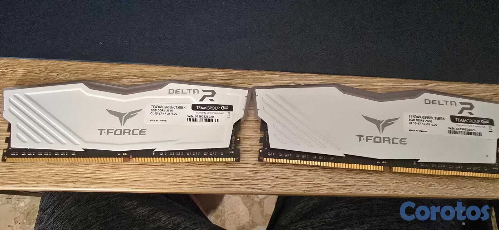computadoras y laptops - T-Force Delta RGB (2x8gb) Memoria Ram DDR4 2